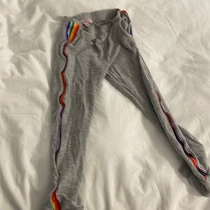 Sofi sweatpants grey with rainbow on sides